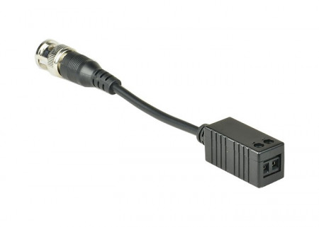 Video Balun pasiv Hunt HTA-TTP111HDL, transmisie semnal HD-CVI/TVI/AHD 720p 300m si 1080p 200m prin cablu UTP, conector BNC male cu pigtail 10cm, terminal cu surub, design compact pentru DVR, fara alimentare - Img 2