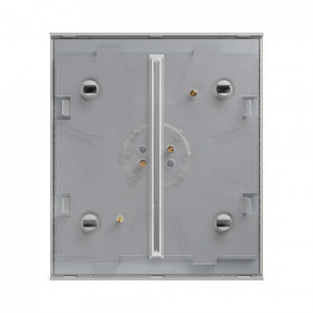 Buton central dublu Ajax LightSwitch CenterButton 2-gang pentru intrerupator dual LightCore, tehnologie Jeweller, panou tactil fara atingere, iluminare de noapte, raza 1100m, disponibil in 8 culori, dimensiuni 82x70.5x10mm - Img 2