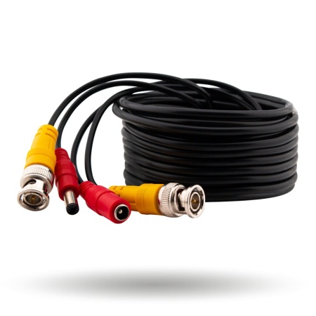 Cablu coaxial supraveghere OEM mufat 5 metri BNCDC20M, Include alimentare, Mufe BNC si DC mama/tata turnate, Culoare negru, Gata pregatit pentru montaj sisteme analogice Turbo HD, Transmisie semnal video si curent - Img 3