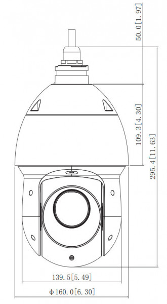 Camera PTZ Dahua 2MP DH-SD49225-HC-LA, Full HD, zoom optic 25x, tehnologie Starlight, IR 100m, True WDR 120dB, tehnologie HDCVI, protectie exterior IP66, carcasa metalica, control PTZ pe cablu coaxial - Img 4