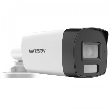 Camera supraveghere analogica HikVision bullet 6MP DS-2CE17K0T-LFS(2.8mm) Smart Hybrid Light, microfon incorporat audio over coaxial, EXIR IR 40m si Lumina Alba 40m, semnal 4 in 1 TVI/AHD/CVI/CVBS, protectie IP67 - Img 2