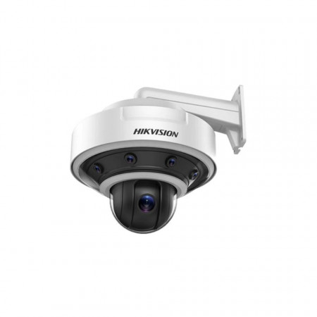 Camera supraveghere IP HikVision Panoramic PanoVu DS-2PT3326IZ-DE3(2mm,2.8-12mm), 3 lentile fixe 2MP pentru vedere 360 grade + PTZ 4x zoom optic, IR 15m, compresie H.265+, protectie IP66, alimentare PoE, slot microSD, WDR - Img 3
