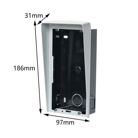 Capacul de protectie ploaie HikVision DS-KABV8113-RS/Flush, pentru post exterior seria KV8113, montaj aplicat pe suprafata, material otel SECC rezistent, protectie intemperii, culoare argintiu, instalare rapida - Img 5