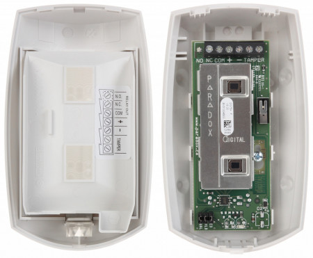 Detector de miscare digital Paradox DG75, 2x dual PIR, imunitate animale 40kg, 11x11m, 90 grade, algoritm Digital Shield, optica de inalta performanta, releu NC, protectie RFI/EMI, certificare EN Grad 2 - Img 3