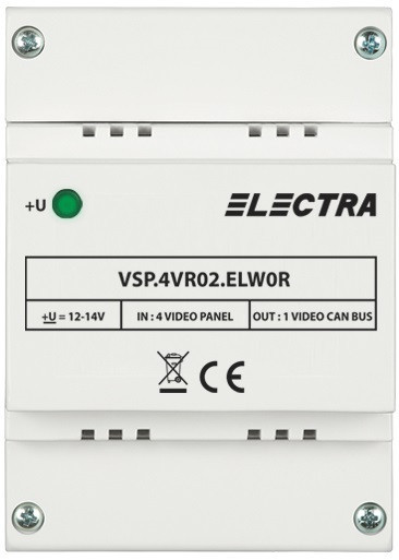 Doza Electra selectie panouri video cu 4 intrari Rezidential VSP.4VR02.ELW0R