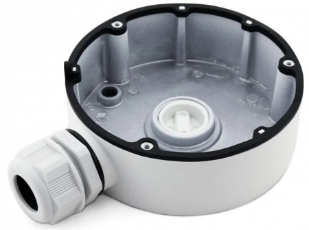 Doza jonctiune camera supraveghere Hikvision DS-1280ZJ-DM18, material aliaj de aluminiu, montaj pe perete sau tavan, management cabluri, rezistenta la intemperii, design compact, accesorii fixare - Img 2