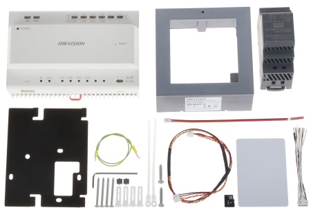 Kit videointerfon IP Hikvision DS-KIS702Y pe 2 fire pentru vila, ecran tactil 7 inch, control prin aplicatia Hik-Connect, post exterior DS-KD8003Y-IME2, distribuitor video si sursa, card TF 16GB inclus, montaj aparent - Img 8