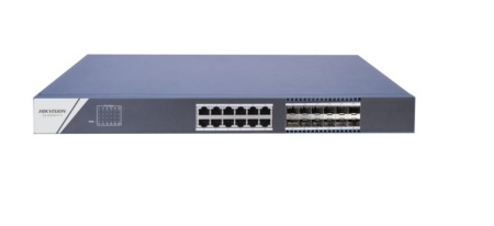 Layer 2 network switch designed for video data transmission 12 x 10/100/1000 Mbps ethernet ports and 12 x 10/100/1000 Mbps, Hikvision DS-3E0524TF(B)