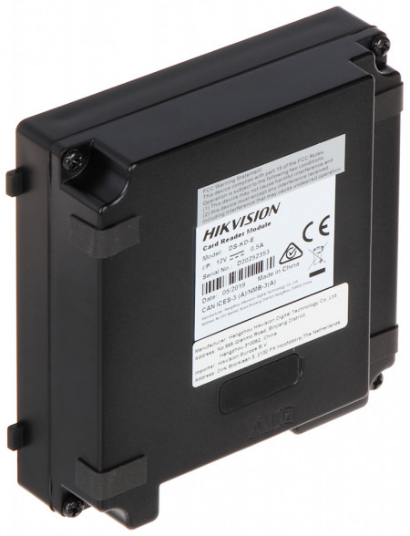 Modul cititor carduri EM HikVision DS-KD-E pentru post exterior modular, frecventa 125kHz, protectie IP65, iluminare fundal, configurare facila, compatibil cu sistemele de videointerfonie seria DS-KD8 - Img 3