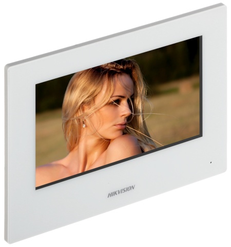 Post interior interfonie IP 2-wire HikVision DS-KH6320-WTE2-W, ecran tactil capacitiv 7 inch, Wi-Fi, suport card TF 32GB, 8 intrari alarma, deblocare de la distanta prin aplicatie, vizualizare camere live - Img 3