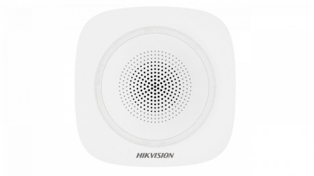 Sirena de interior wireless Hikvision DS-PS1-I-WE(Red), AX PRO, 868 MHz, volum reglabil 90-110 dB, indicator LED, comunicare bidirectionala, criptare AES-128, tamper antifurt, autonomie 3 ani, configurare din aplicatie - Img 2