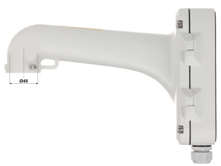 Suport camera supraveghere tip dome HikVision DS-1604ZJ-BOX-P, montaj pe perete cu doza de conexiuni inclusa, material aluminiu rezistent, dimensiuni 395.5 x 281.2 x 170.7 mm, culoare alba, design robust - Img 2