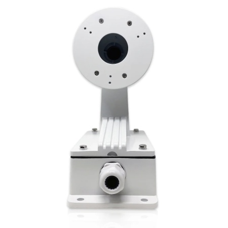 Suport perete HikVision cu doza de jonctiune DS-1273ZJ-130B-TRL, material aliaj de aluminiu, culoare alb Hikvision, montaj profesional camere supraveghere, rezistent la exterior, management cabluri, constructie robusta - Img 2