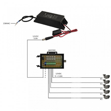 Sursa alimentare CCTV 12V Pulsar PSCL12030, curent iesire 3A, capsulata cu protectie IP67, tensiune intrare 90-264V AC, protectii SCP OLP si supratensiune AC, dimensiuni 135x50x33mm, ideala pentru exterior - Img 2