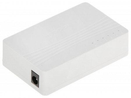 Switch de retea 5 Porturi HikVision DS-3E0105D-E, tehnologie Fast Ethernet 10/100 Mbps, arhitectura Store-and-forward, auto-learning MAC, instalare Plug and Play, design compact, montaj birou sau perete, carcasa plastic - Img 3