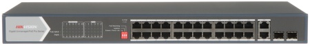 Switch Gigabit HikVision DS-3E0528HP-E Unmanaged, 20 porturi PoE, 4 porturi Hi-PoE (90W), 2 porturi RJ45 Uplink, 2 porturi SFP, PoE Watchdog, izolare porturi, mod Extend 300m, protectie 6KV - Img 2