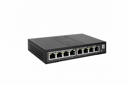 Switch Gigabit PoE Level1 GES-2108P Smart Lite Hilbert, 8 porturi PoE+ 802.3at/af, buget putere 112.8W, management L2 Web, PoE Watchdog, protectie descarcari 4kV, suport 250m Long-range PoE, eficienta IEEE 802.3az - Img 3