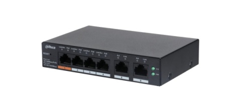 Switch RJ-45 10/100 Mbps (PoE), DAHUA 6 port, CS4006-4ET-60