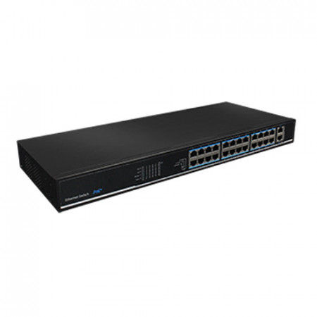 Switch Utepo 24 porturi PoE, 2 porturi Gigabit uplink SF26P-LM