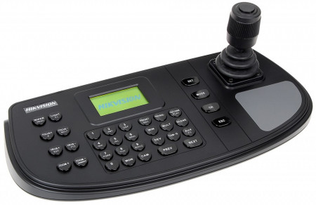 Tastatura retea HikVision DS-1200KI, joystick 4 axe, ecran LCD 128 x 64 pixeli, control PTZ, suporta camere IP, NVR si DVR, interfata USB 2.0 si RS-485, alimentare 12VDC, operare intuitiva si butoane programabile - Img 3