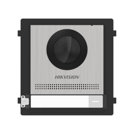 Videointerfon modular IP Hikvision DS-KD8003-IME1(B)-S, camera 2MP Fisheye, IR, carcasa inox, protectie IP65, 2 relee control yala, alimentare 12V pt yala inclusa, PoE, configurare Web, buton apel fizic, metal - Img 3