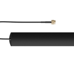 Antena externa AJAX External Antenna pentru centrale Hub BP, 2G/3G/4G (LTE), comunicatie pana la 2000m in camp deschis, conector SMA, cablu 3m, instalare cu banda dublu-adeziva, neagra, dimensiuni 115x21x7mm, greutate 46g