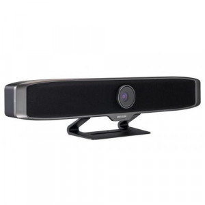 Camera conferinta All-in-One Hikvision 4K IDS-UVC-X28, design integrat (camera, microfon, boxa), auto-framing si speaker tracking, microfoane 8-array (6m), difuzor Hi-Fi, HDR, obturator privacy automat