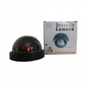 Camera de supraveghere falsa tip dome MK002-CAMF, fabricata din plastic rezistent, dotata cu LED rosu intermitent la interval de 2 secunde, alimentare 2 baterii AA 1.5V, rol de descurajare eficienta si aspect realist - Img 2