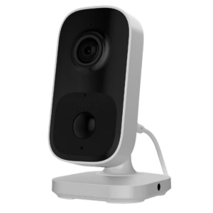 Camera IP box interior AJAX IndoorCam (White), 4MP, lentila 2.8mm, unghi 110°/60°, IR 8m, PIR 4m, Wi-Fi 2.4GHz, microfon si difuzor 85dB, HDR, recunoastere AI persoane/animale/vehicule, IP20, alimentare 12VDC