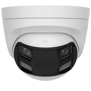 Camera supraveghere analogica Hikvision DS-2CE72KF3TP-DLS Turbo HD, ColorVu turret dual-lens 180 grade 3K , 3328x1504, lentila dubla 2.8mm, F1.0, Smart Hybrid Light IR si white light 40m, WDR 130dB, microfon, IP67 - Img 2