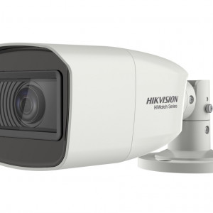 Camera supraveghere analogica HikVision HiWatch bullet 2MP HWT-B323-Z, lentila motorizata autofocus, Ultra-Low Light 0.005 lux, WDR 120dB, EXIR 2.0 IR 70m, 4 in 1 TVI/AHD/CVI/CVBS, protectie IP67, 3D DNR, carcasa metalica