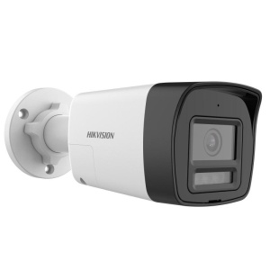 Camera supraveghere analogica HikVision mini bullet 2MP DS-2CE16D0T-LTS(2.8mm) Smart Hybrid Light, Audio bidirectional (Microfon si Difuzor), IR 30m, Lumina Alba 20m, Audio over Coaxial, Full HD 1080p, protectie IP67