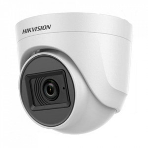 Camera supraveghere HikVision Turret 2MP Full HD DS-2CE76D0T-ITPFS(2.8mm), microfon integrat, audio over coaxial, lentila fixa 2.8mm, infrarosu EXIR 2.0 pana la 20m, semnal 4 in 1 TVI/AHD/CVI/CVBS, utilizare interior, Smart IR