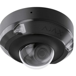 Camera supraveghere IP Ajax DomeCam Mini HL (5MP/4mm) (Black), senzor 1/2.8" CMOS, True WDR 120dB, IR si White LED 15m, detectie AI obiecte, JetSparrow, microSD 256GB, PoE, IP65, IK08, carcasa metalica compacta