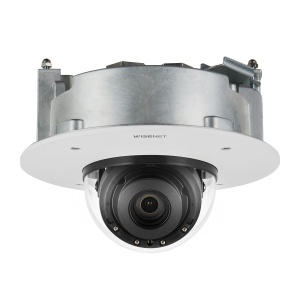 Camera supraveghere IP Hanwha Vision dome 8MP XND-9082RF 4K cu chipset Wisenet7, lentila varifocala motor 2.8-8.4 mm, IR pana la 40 m, WDR extrem, H.265/H.264, analiza video (defocus, directie, audio, soc, detectie fata/corp), dual SD 512 GB, PoE