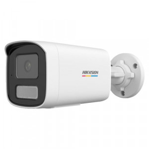 Camera supraveghere IP Hikvision Bullet 4MP DS-2CD1T47G2H-LIU(4mm), tehnologie ColorVu si Smart Hybrid Light, analiza video detectie om si vehicul, microfon incorporat, slot card 512GB, H.265+, protectie IP67, carcasa metal