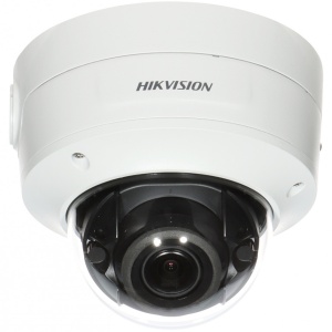 Camera supraveghere IP HikVision Dome 6MP DS-2CD2766G2-IZS(2.8-12mm)(C), DarkFighter, Lentila Varifocala Motorizata, AcuSense (om/vehicul), IR 40m, 120 dB WDR, Audio/Alarm IO, protectie IP66 si IK10, slot card, H.265+, analiza video, carcasa metalica