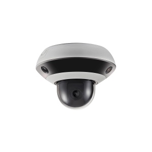 Camera supraveghere IP HikVision PT3 Mini PanoVu 2MP DS-2PT3122IZ-DE3(2.8-12mm), Panoramic + PTZ, Zoom Optic 4x, H.265+, IR 15m, unghi 128.5 grade, alimentare PoE, slot card SD, monitorizare duala, design compact Mini