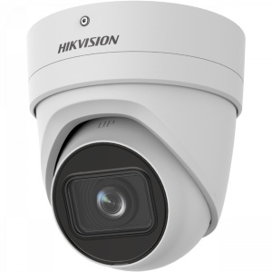 Camera supraveghere IP HikVision turret 4MP DS‑2CD2H46G2‑IZS(2.8‑12mm)(C) AcuSense cu DarkFighter, lentila varifocala motor, H.265+, WDR 120 dB, detectie persoane si vehicule, interfata audio/alarma, IP66, IK10