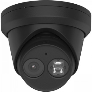 Camera supraveghere IP HikVision Turret 4MP DS-2CD2343G2-IU(2.8mm)(Black), AcuSense, microfon dual incorporat, lentila 2.8mm, IR 30m, WDR 120dB, H.265+, protectie IP67, clasificare om/vehicul, carcasa neagra