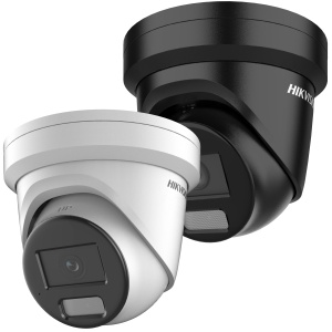 Camera supraveghere IP HikVision turret 6MP DS‑2CD2366G2H‑IU(2.8mm)(eF) Darkfighter low‑light, detectie persoane si vehicule, true WDR 120dB, H.265+, microfon incorporat, rezistent IP67