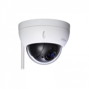 Camera supraveghere IP PTZ 4 MP Dahua SD22404T-GN-W, conexiune Wi-Fi, zoom optic 4x, protectie antivandal IK10, WDR 120dB, protectie IP66, slot card SD, functii inteligente IVS, Ultra DNR, senzor CMOS 1/3 inch