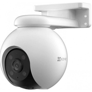 Camera supraveghere IP Wi-Fi Ezviz PT Dome 3MP CS-H8 (3MP,4mm), exterior, Color Night Vision, IR 30m, lentila 4mm, detectie AI persoane si vehicule, auto-tracking, slot card 512GB, Digital WDR, 3D DNR, rezistenta la apa