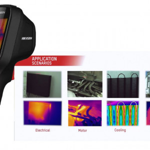 Camera termografica portabila HikVision DS-2TP31B-3AUF(3.1mm), scanare temperatura umana, precizie +/-0.5 grade C, rezolutie termica 160x120, ecran LCD 2.4 inch, autonomie 8 ore, 4 palete culoare, stocare pe card MicroSD - Img 2