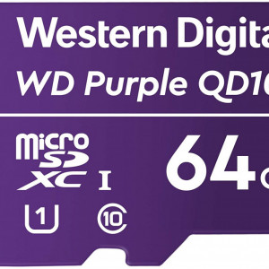 Card microSD Western Digital Purple 64GB WDD064G1P0C