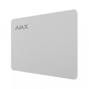 Card proximitate Ajax Pass (White), tehnologie DESFire, criptare AES 128-bit, compatibil KeyPad Plus / TouchScreen, acces fara parola, control prin aplicatie, set 3/10/100 buc, format subtire 0.8mm, utilizare pana la 13 hub-uri - Img 2