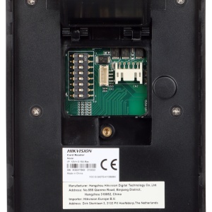 Cititor de carduri Hikvision DS-K1108AD, suporta carduri Mifare, Desfire si Felica (13.56 MHz), protocoale RS-485, Wiegand si OSDP, protectie antisabotaj (tamper), buzzer integrat, design seria Pro - Img 6