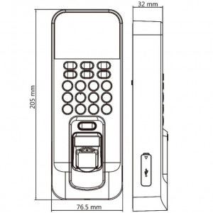 Controler de acces biometric stand alone Hikvision tastatura si cartele de proximitate MIFARE DS-K1T804AMF