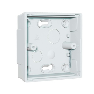 Cutie montare aparenta NCP24, PVC alb, adancime 25mm, compatibila cu lampa si buton NC951, 2 suruburi incluse
