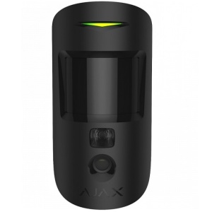 Detector miscare PIR AJAX MotionCam PhOD (Black), wireless, iluminare integrata PhOD pentru imagini color noaptea, tehnologie Jeweller, notificari instant, baterie preinstalata, compatibil cu hub Ajax (Copy 1)